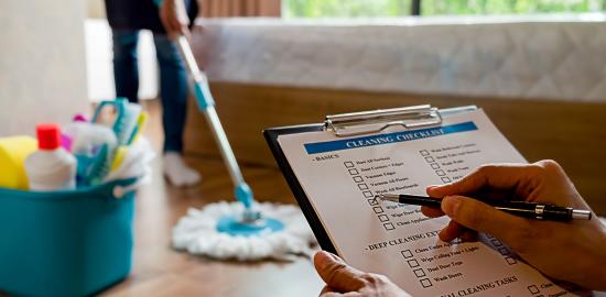 checklist of cleaning tasks