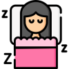 sleeping well on bed